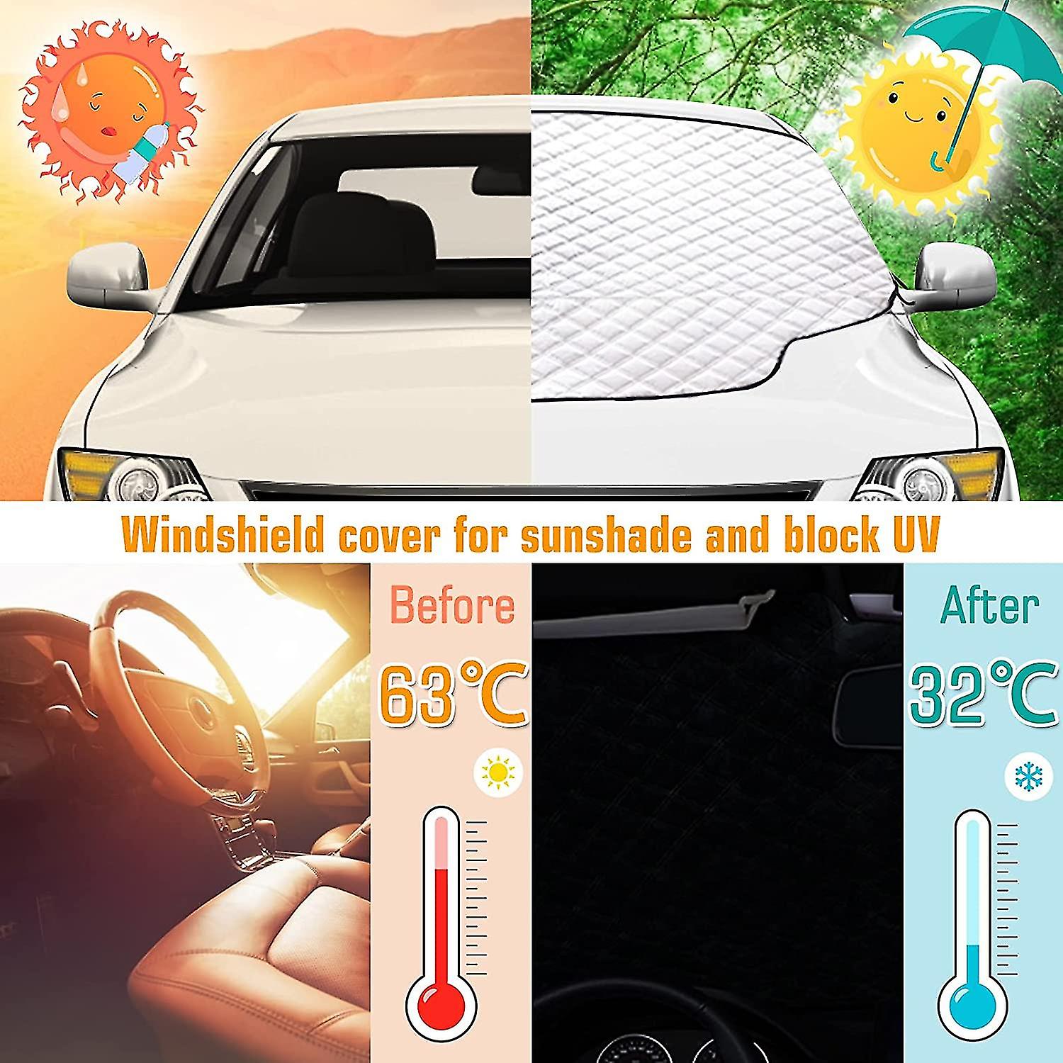 Car Front Windshield， Sun Shade Anti Frost Snow Anti Ice Uv Sun Protection Universal Folding For Car Suv(157 * 126cm)