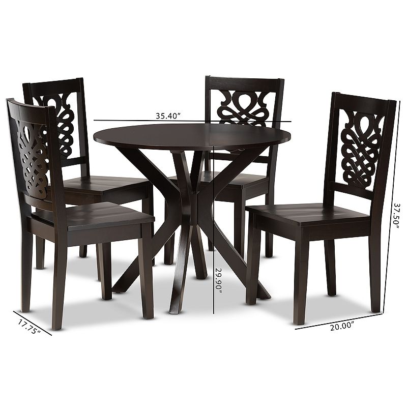 Baxton Studio Liese Dining 5-piece Set