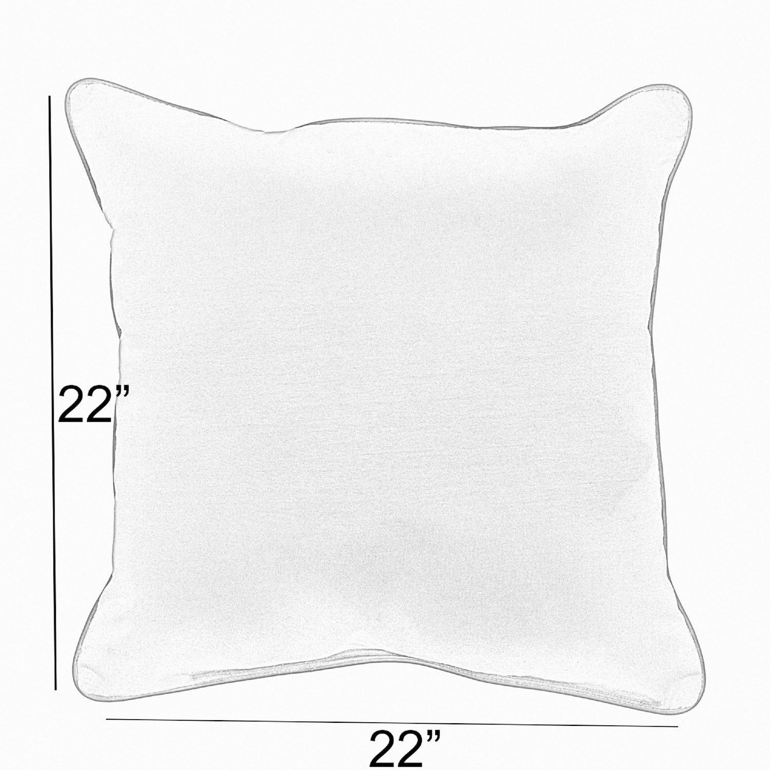 Sorra Home Indoor Outdoor 22 in. x 22 in. Corded Pillows 2-Piece Set