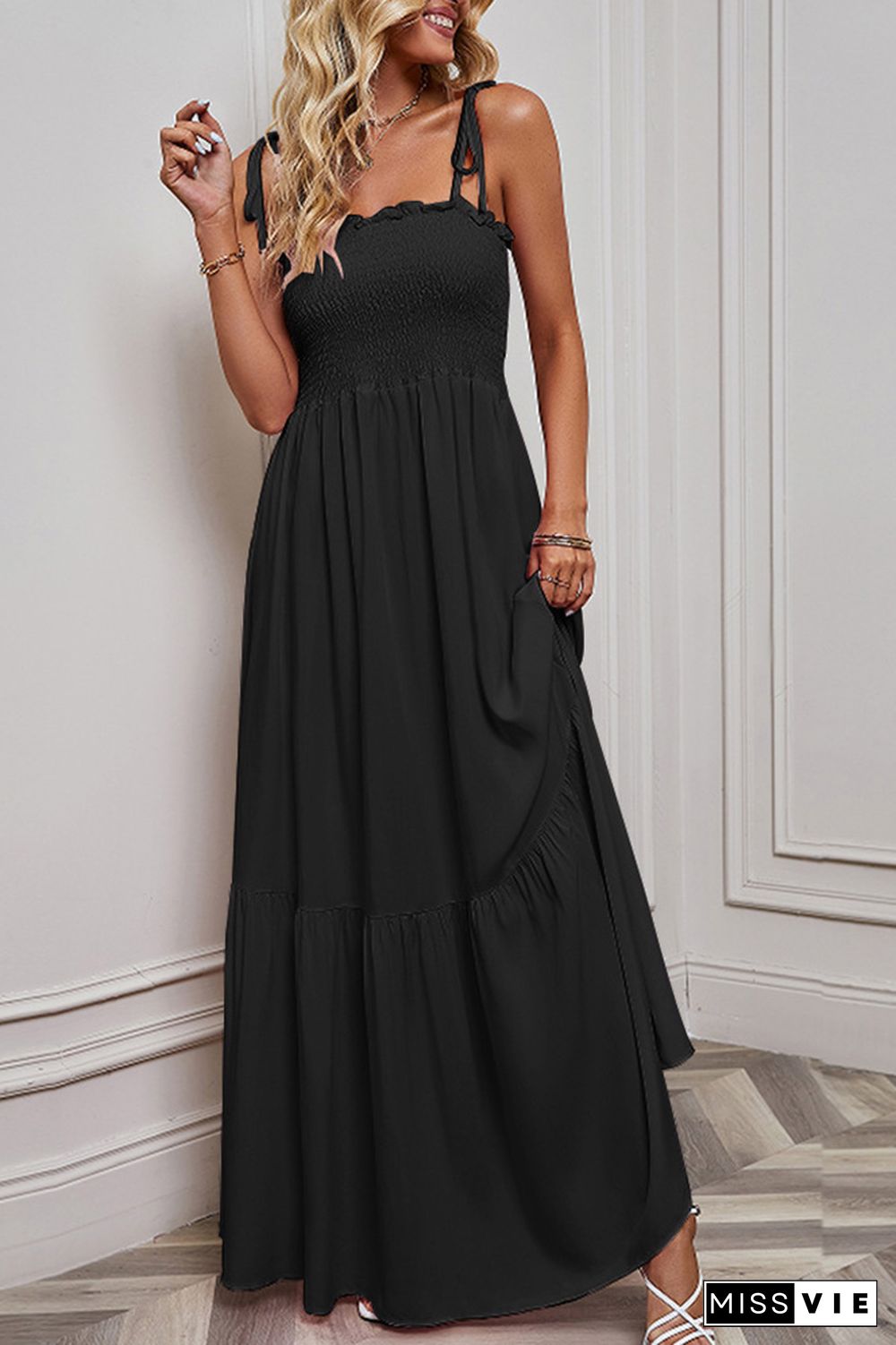 Plain Spaghetti Straps Maxi Dress