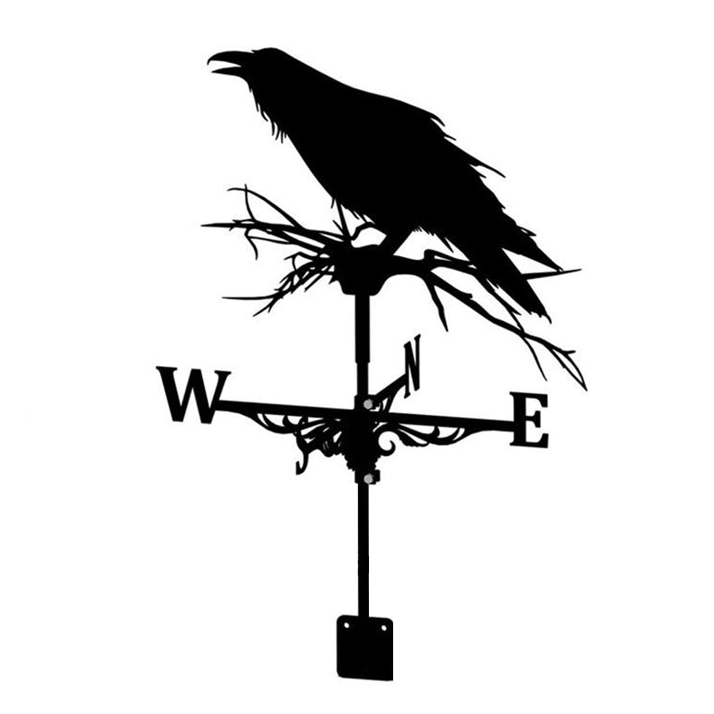 Weather Vane with Scene Garden Measuring Tool Crow