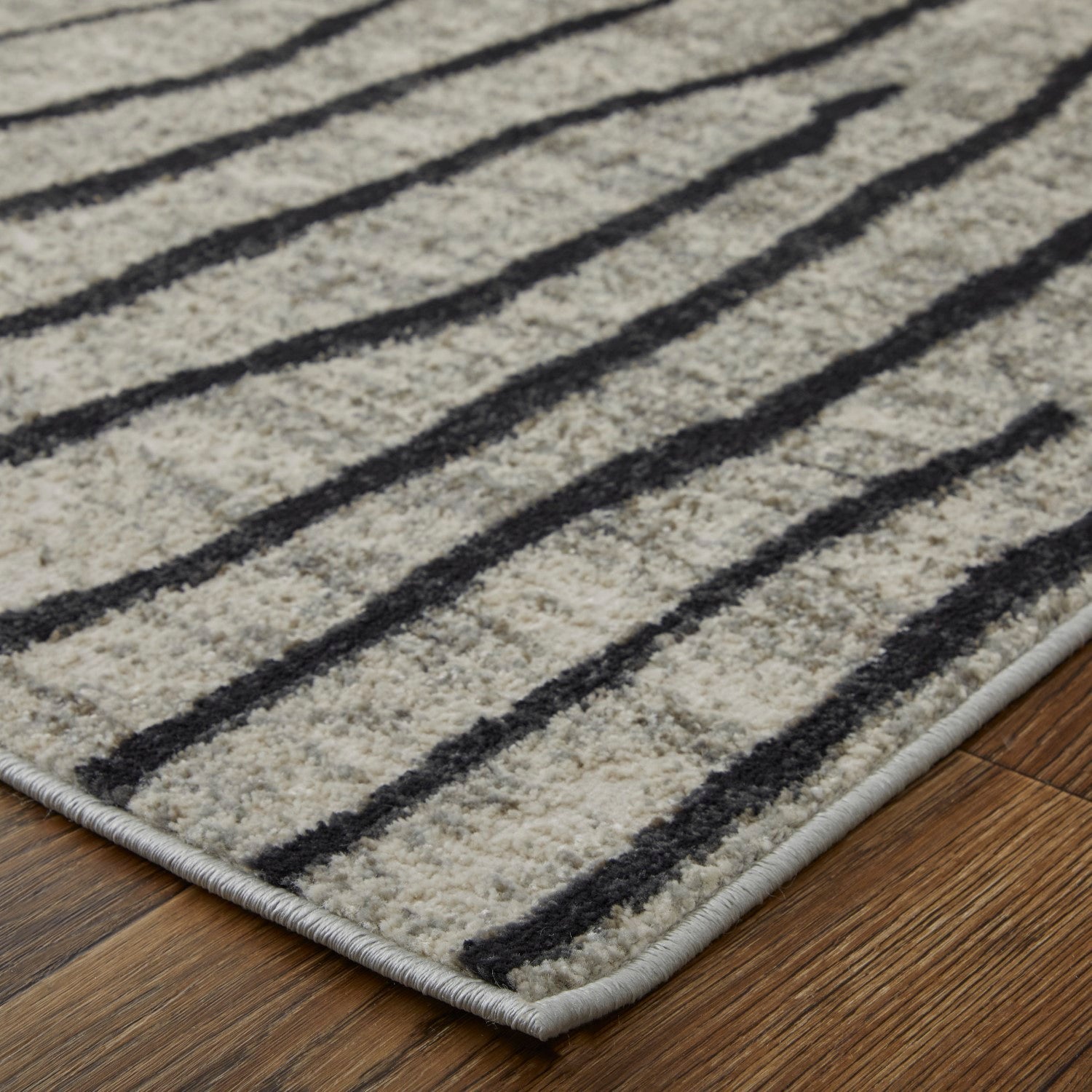 Kiba Abstract Gray/Black/Taupe Rug