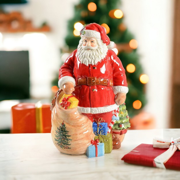 Spode Christmas Tree Santa Cookie Jar