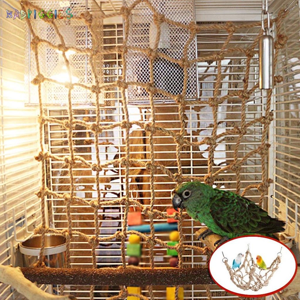 BadPiggies Pet Parrot Perch Bird Climbing Net Jungle Fever Swing Rope Animals Ladder Toys (19.7