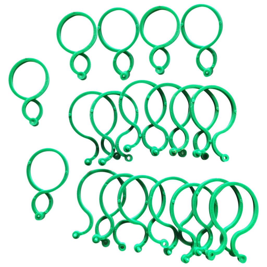 TOYFUNNY 100Pcs Botany-Stem Vine Strapping Clips Garden Plant Bundled Buckle Ring Tool