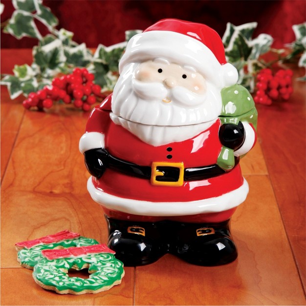 Gibson Jovial St Nick 7 5 Inch Santa Holiday Cookie Jar