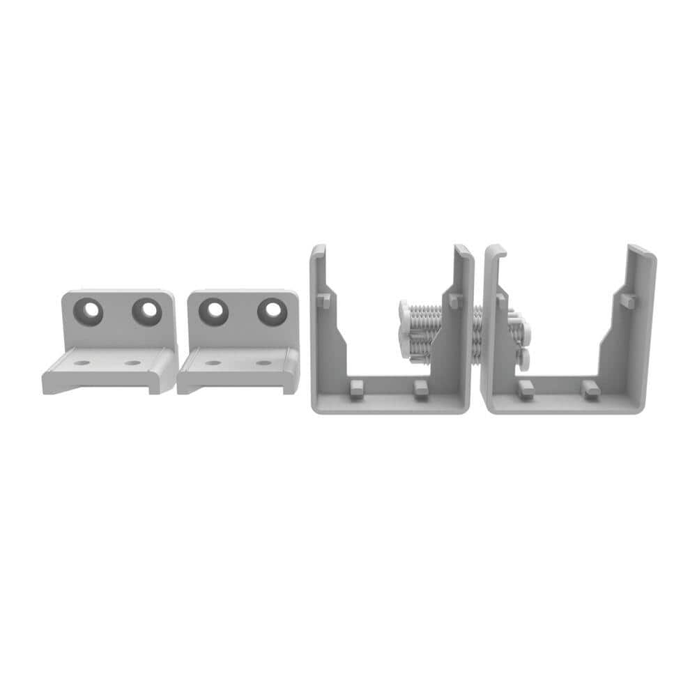 Barrette Outdoor Living VersaRail White Aluminum Triple Rail Bracket Kit 73050446