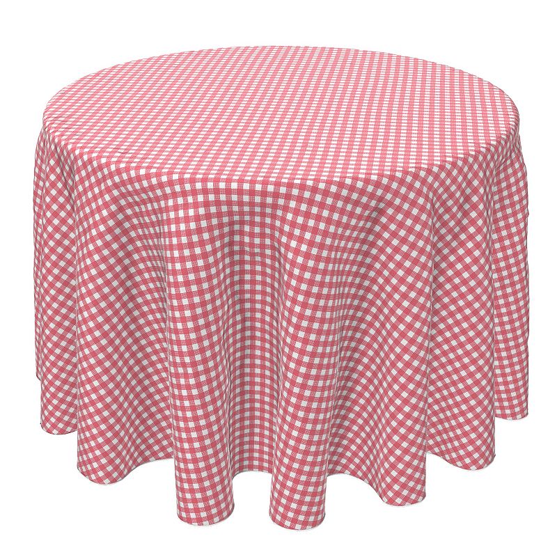 Round Tablecloth， 100% Cotton， 60 Round， Plaid 18