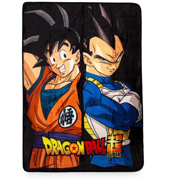 Just Funky Dragon Ball Super Goku amp Vegeta Fleece Throw Blanket 45 X 60 Inches