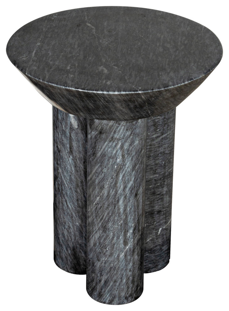 Nox Side Table  Black Marble  22 quotH (GTAB977B YUU6013NTE)   Traditional   Side Tables And End Tables   by Noir  Houzz