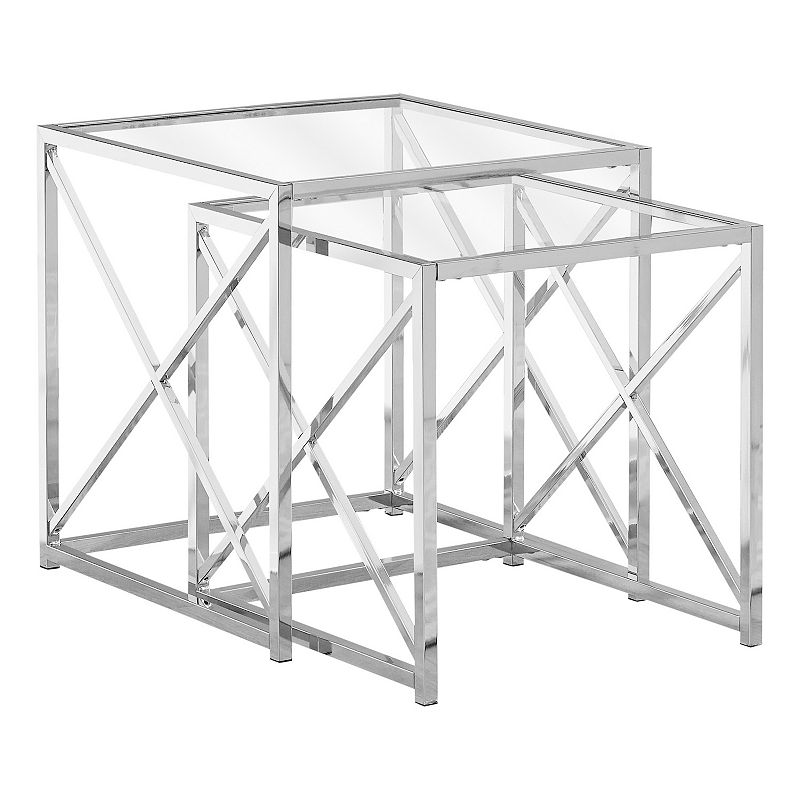 Monarch X-Frame Nesting End Table 2-piece Set