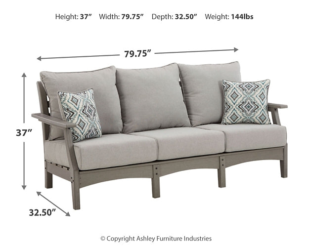 Visola Outdoor Sofa and  2 Lounge Chairs with Coffee Table and 2 End Tables