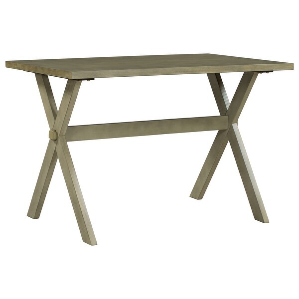 Wood X-shape Legs Kitchen Dining Table for Small Places