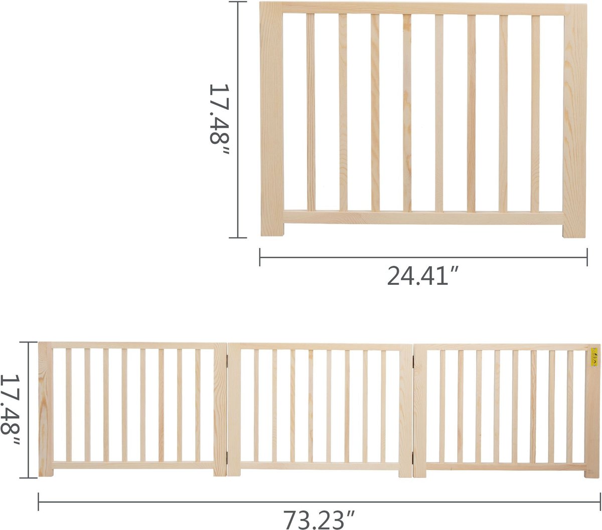 Coziwow by Jaxpety 3 Panel Freestanding Dog Gate