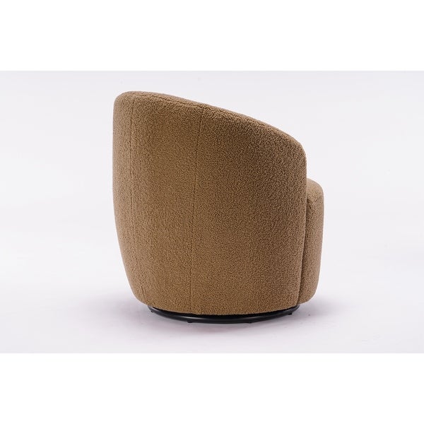 Teddy Fabric Swivel Accent Armchair Barrel Chair