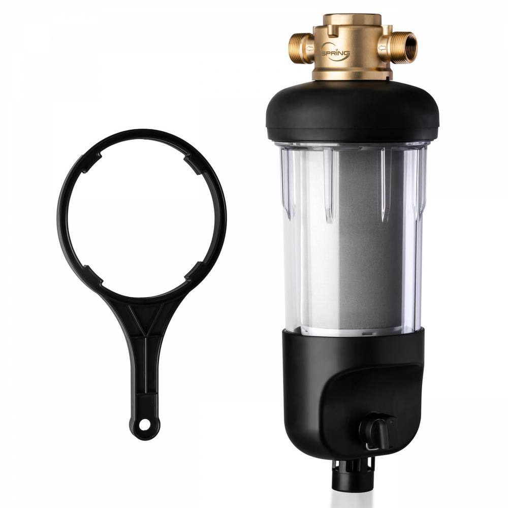 ISPRING WSP500J Reusable Whole House Spin-Down Sediment Water Filter Jumbo Size Large Capacity Flushable Prefilter Filtration WSP500J