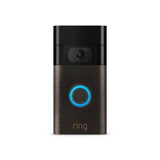 Ring Alarm Kit 2nd Gen (8-Pack) with Video Doorbell - Venetian Bronze with Stick Up Cam Battery Black B0C59G4WSB