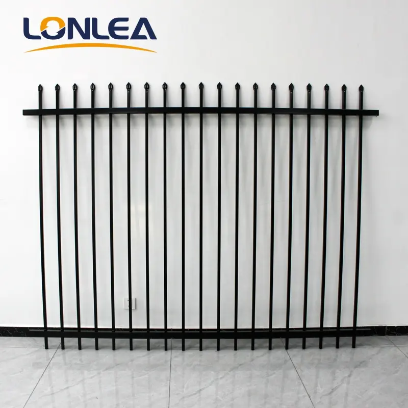 Factory Wholesale Black Aluminum Garden Fence Home Decorative Metal Wrought Iron Fence  Panels Outdoor