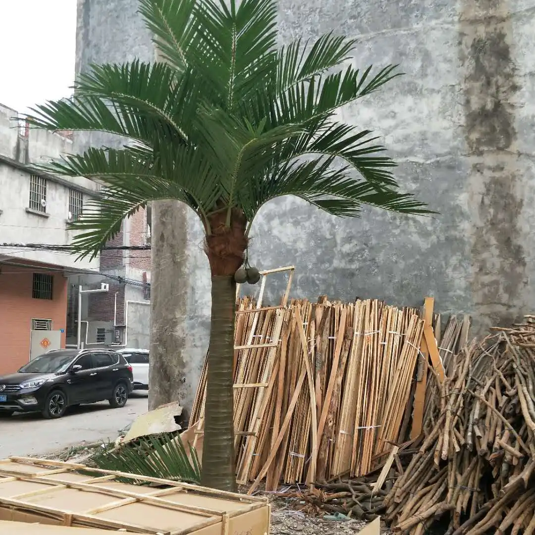 High Simulation China Supply Fiberglass Artificial Decorative Coconut Palm Trees for Landscaping