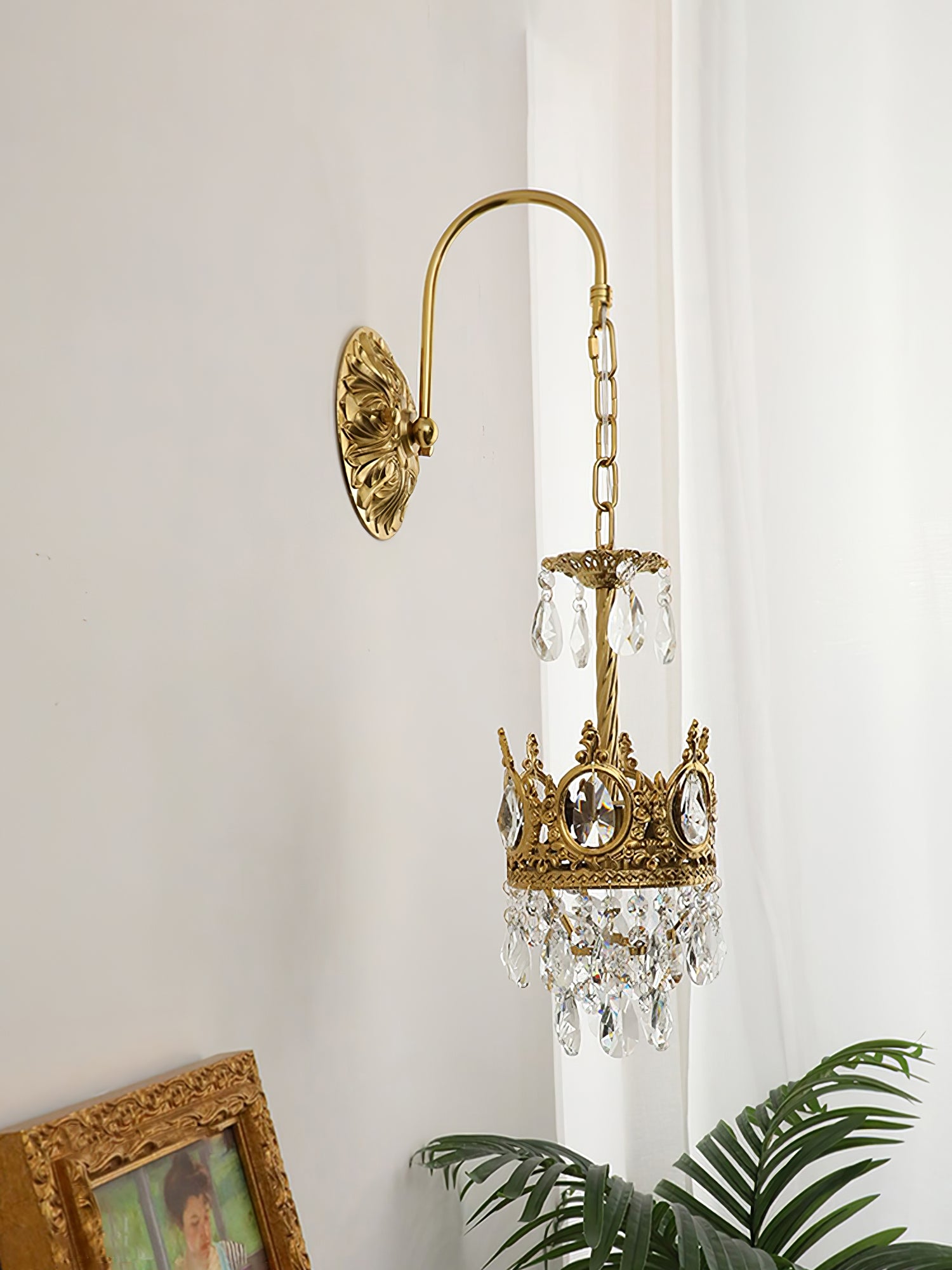 Crystal Crown Wall Light