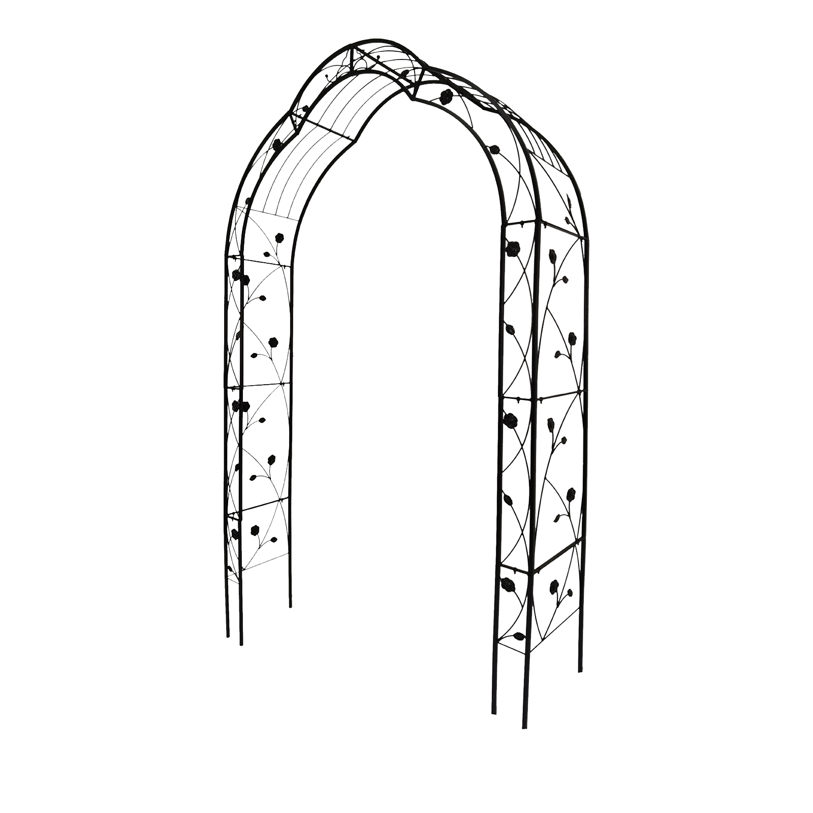 BAOERRS Metal Garden Arch Assemble Freely with 8 Styles Garden Arbor Trellis Climbing Plants Support Rose Arch Outdoor Arch Wedding Arch Party Events Archway Black