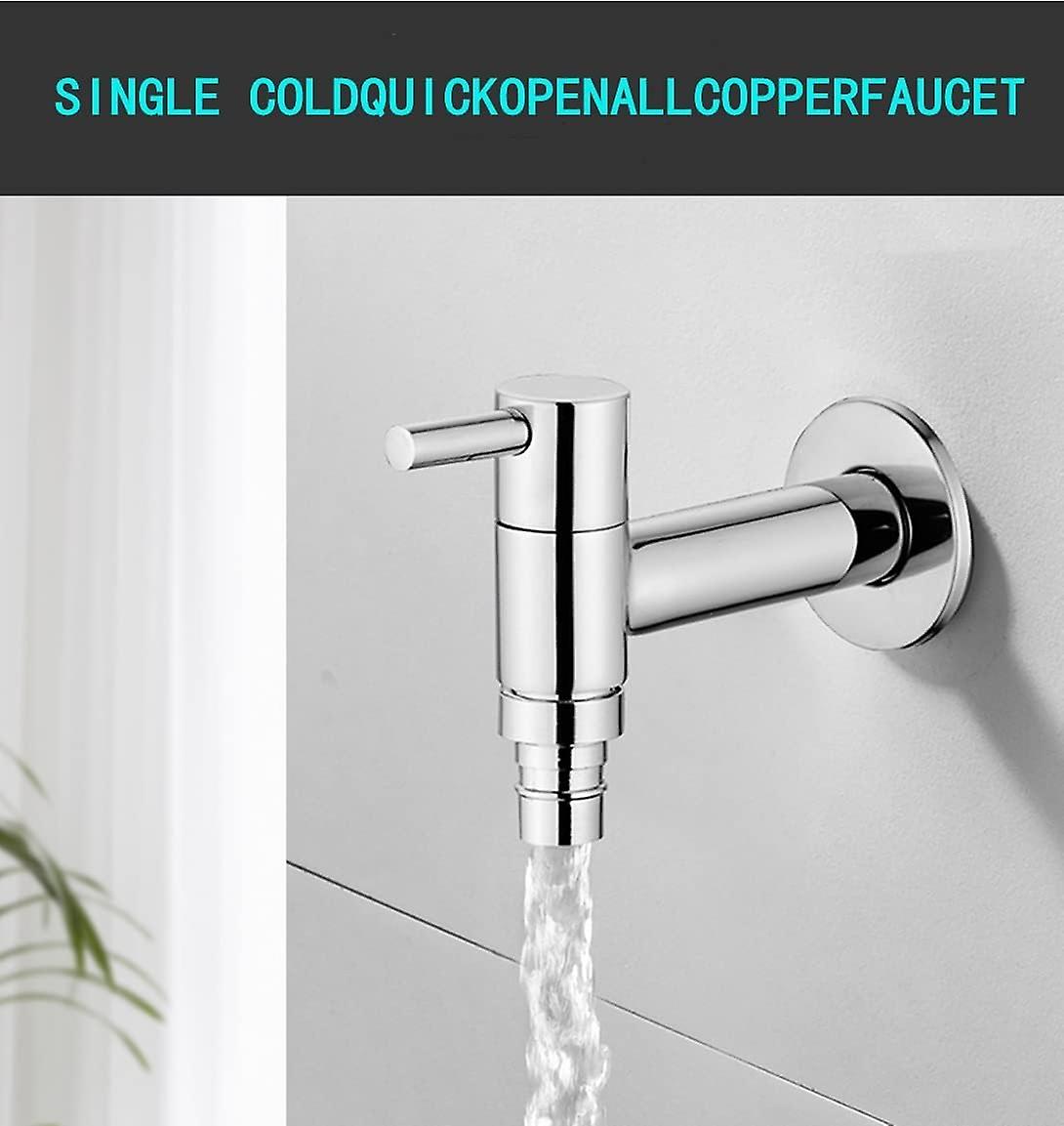 Quick Open Cold Water Faucet Single Cold Water Faucet In Wall Mounted Washing Machine Faucet G1/2