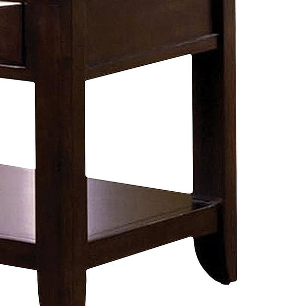 Baldwin Transitional End Table， Espresso Finish