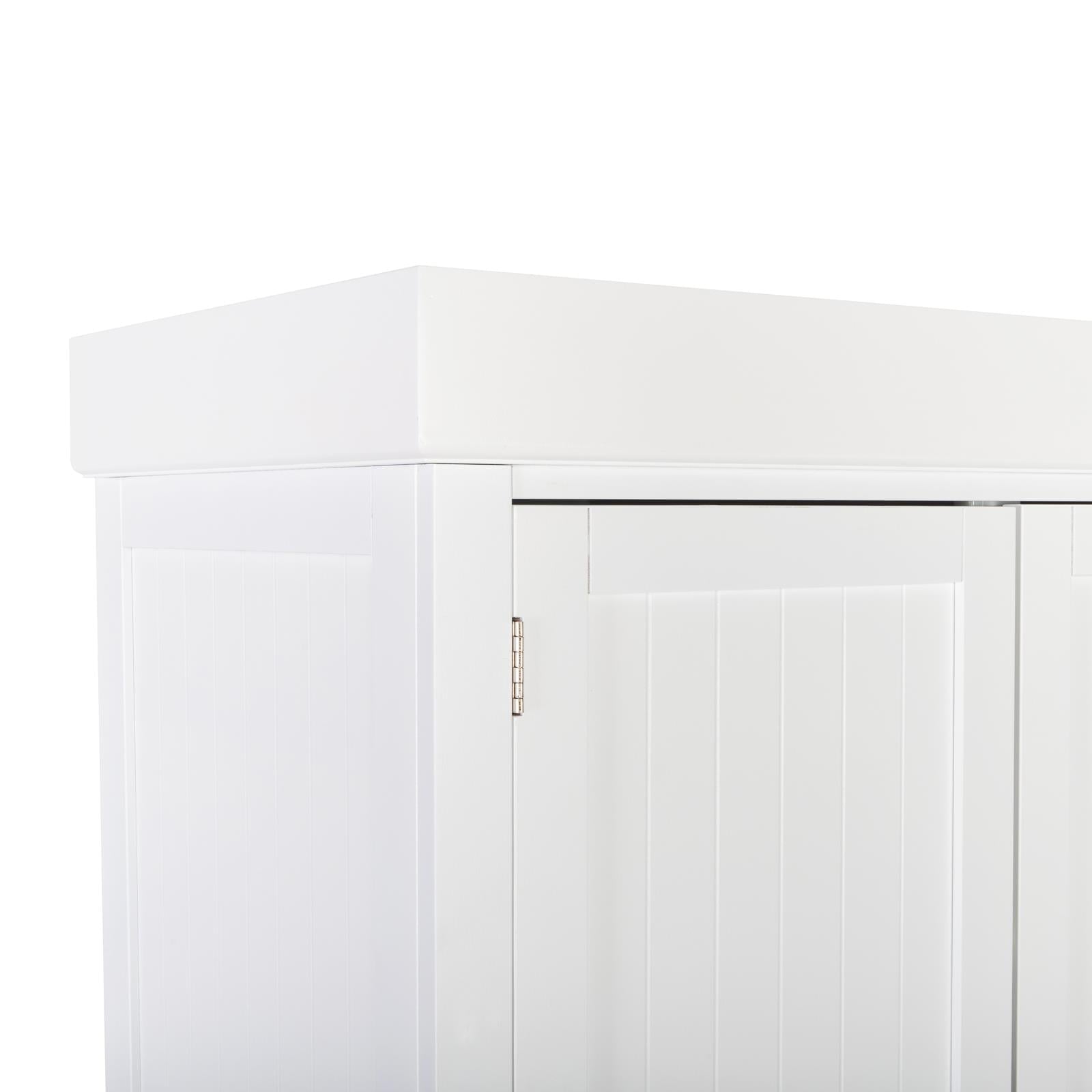 Ktaoxn 72 Kitchen Pantry Cabinet with Doors and Shelves and Single Drawer Double Door Storage Cabinet， White