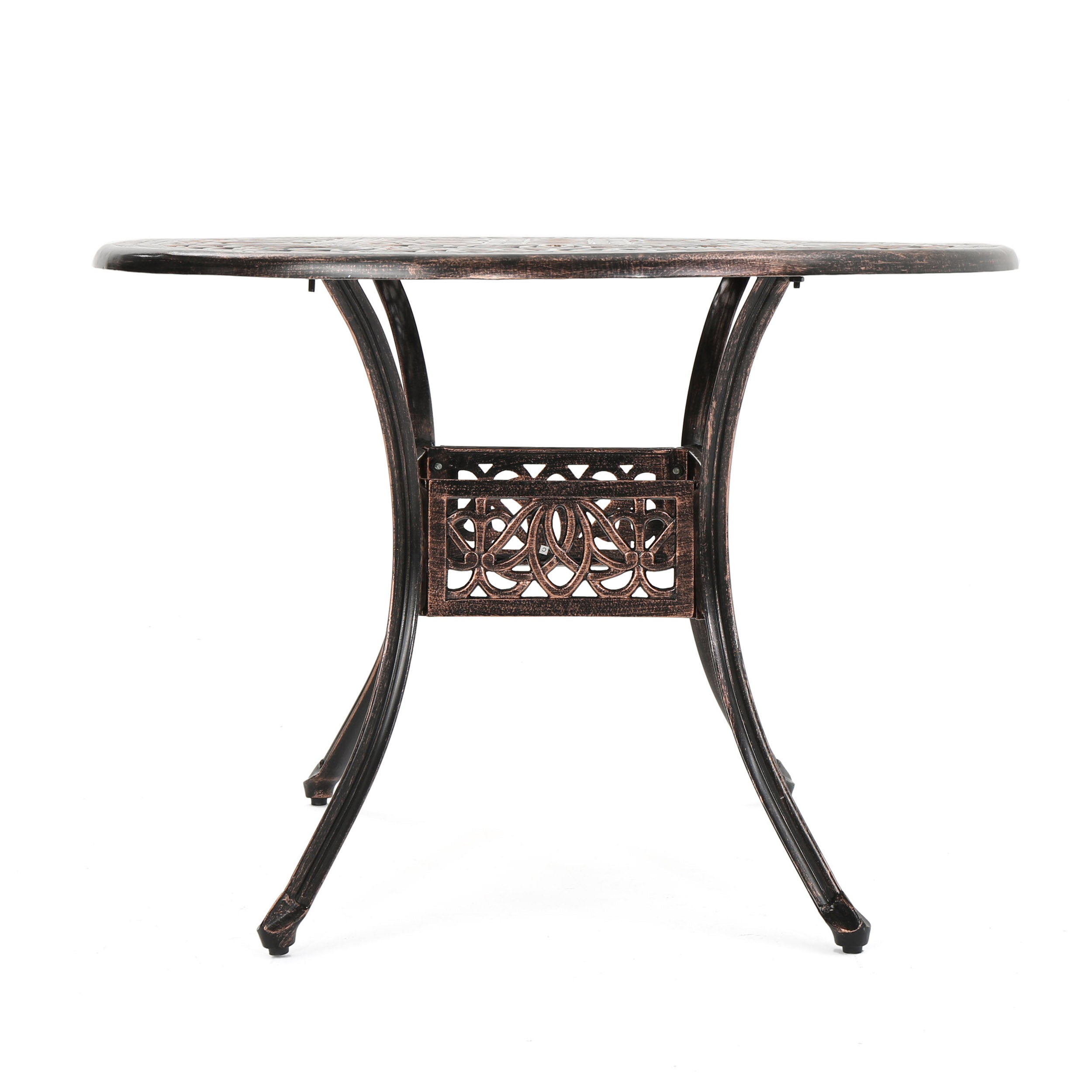 Jameson Home Haitian Outdoor Cast Aluminum Oval Dining Table