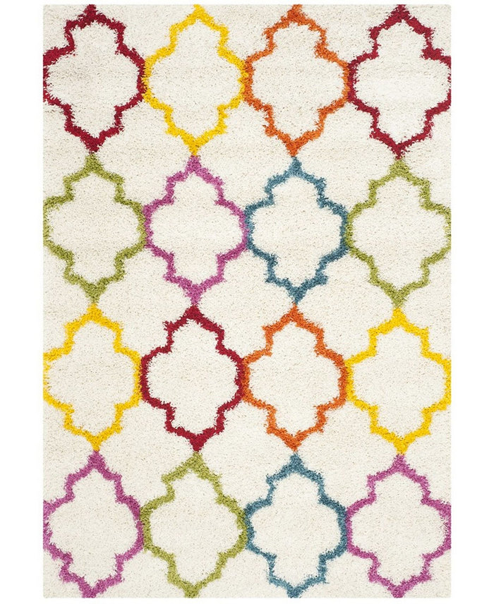 Safavieh Shag Kids SGK569 Ivory and Multi 53 x 76 Area Rug