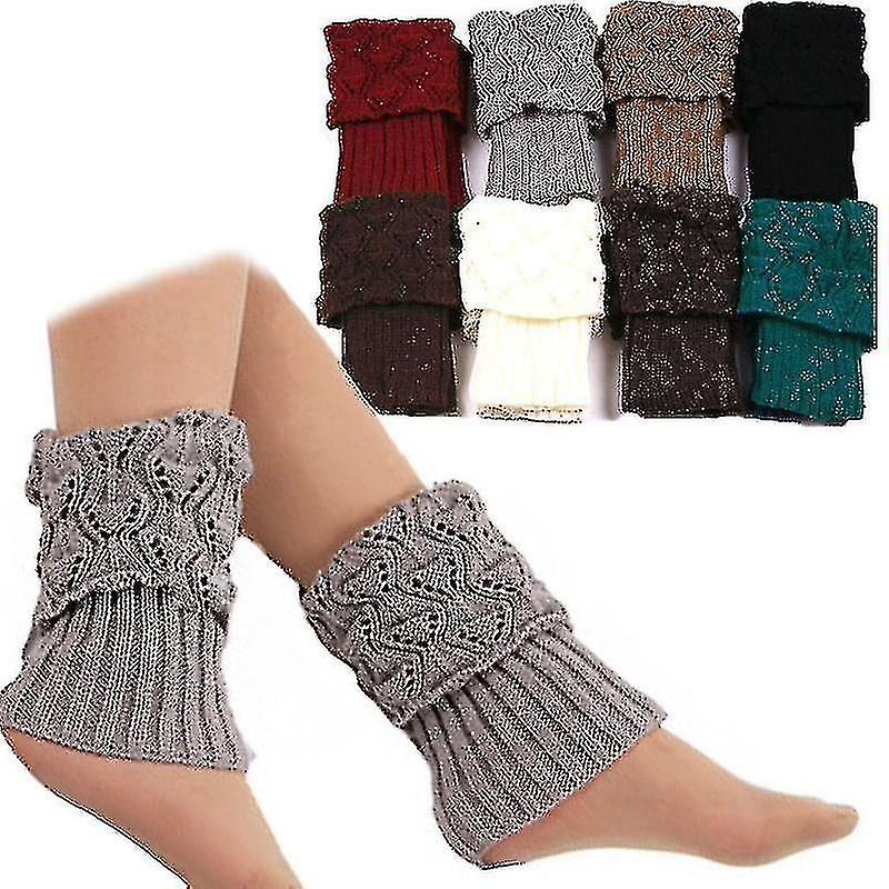 Women Crochet Boot Cuffs， Knit Pers Socks For Winter Leg Warmers