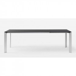 Table extensible Nori Kristalia， int/ext 6-8 personnes alu/fenix noire