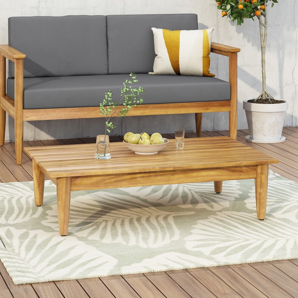 Magnolia Outdoor Acacia Wood Coffee Table by Christopher Knight Home   39.50\