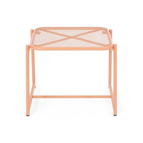 Bucknell Outdoor Iron Metal Mesh Side Table by Christopher Knight Home