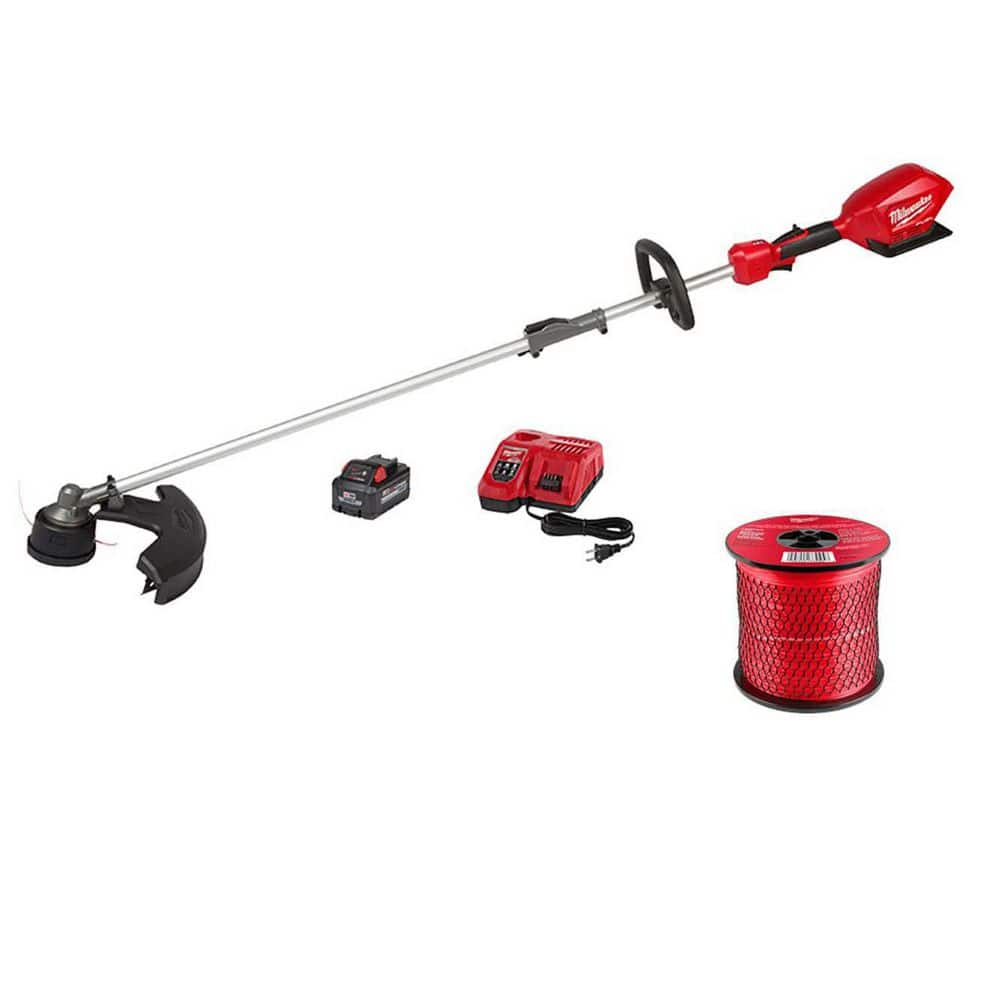 Milwaukee M18 FUEL 18V LithiumIon Brushless Cordless QUIKLOK String Trimmer 8Ah Kit w0095 in Trimmer Line 750 ft Spool