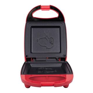 Uncanny Brands Peanuts Snoopy Red 500-Watt Single Grilled Cheese Sandwich Maker PP2-PEA-SN1