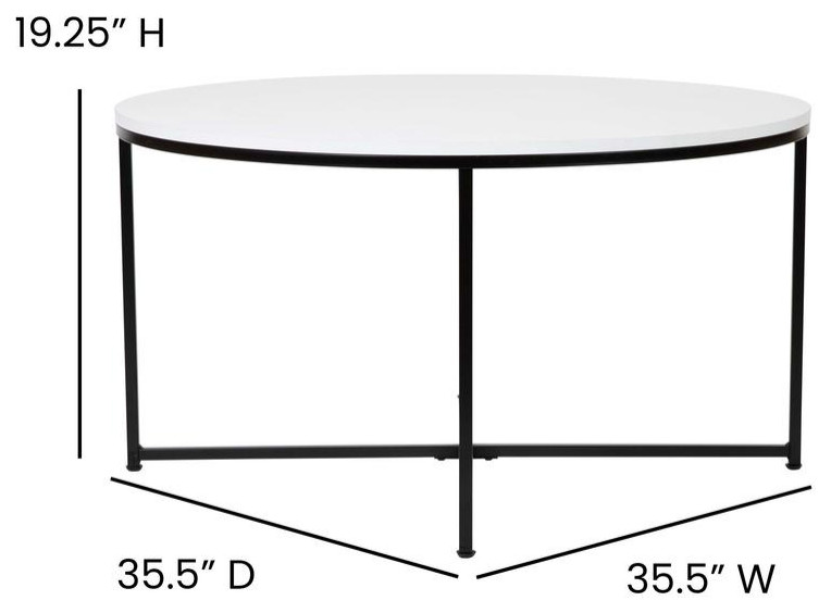 Hampstead Collection Coffee Table   Modern White Finish Accent Table with...   Contemporary   Side Tables And End Tables   by Pot Racks Plus  Houzz