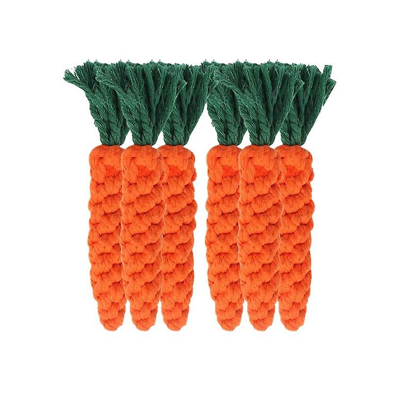 Cotton carrot shaped dog rope toy