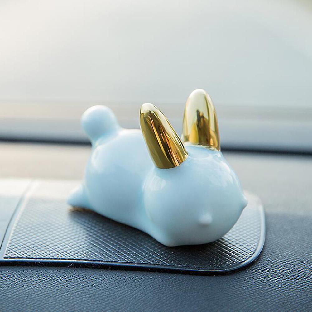 Cartoon Resin Rabbit Ornament Car Interior Dashboard Office Home Table Decoration Gift