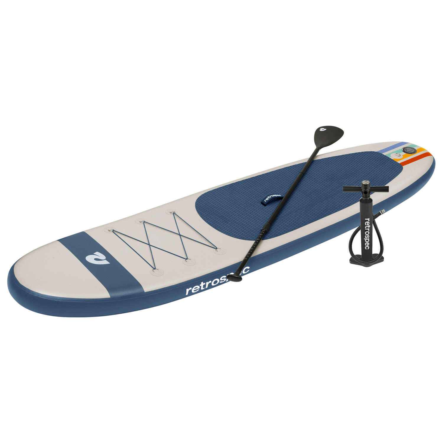 Retrospec Weekender PVC Inflatable Navy Zion Weekender Paddleboard 6 in. H X 30 in. W X 10 ft. L