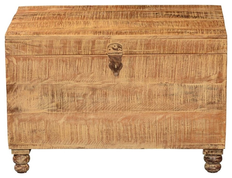 Rustic Wheat Mango Wood Standing Coffee Table Storage Chest   Farmhouse   Coffee Tables   by Sierra Living Concepts Inc  Houzz