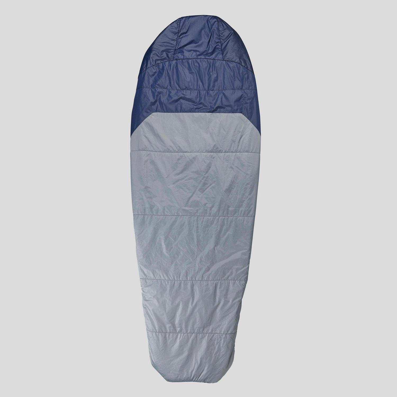 Decathlon  Forclaz Trek 500， 59F Backpacking Mummy Sleeping Bag， Blue