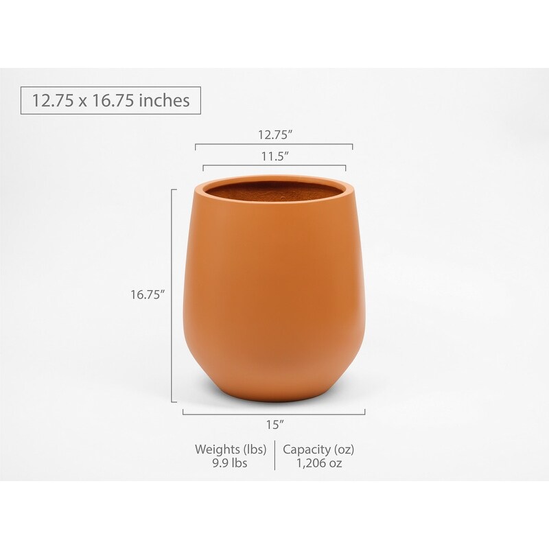 Indoor/Outdoor Large Nordic Minimalist Lightweight Round Planter Pot