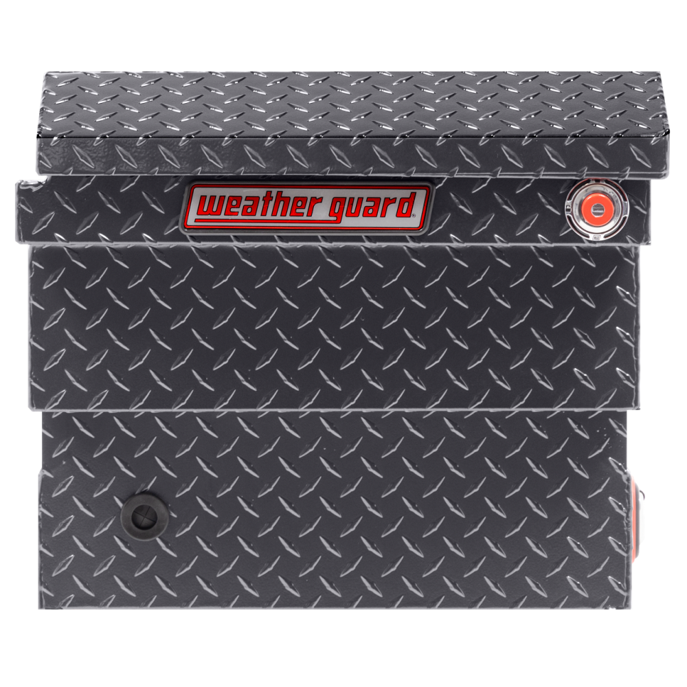 Weather Guard Saddle Truck Tool Box Aluminum Low Profile Gunmetal Gray