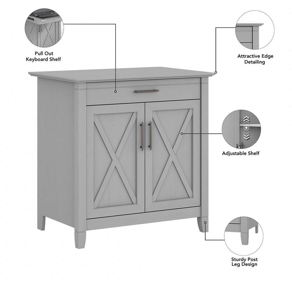 Key West Entryway Storage Set with Armoire Cabinet by Bush Furniture