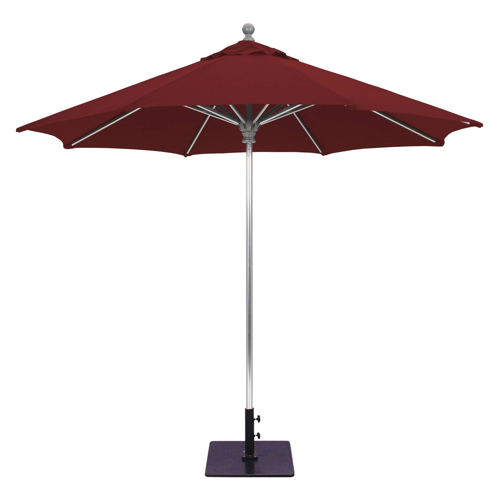 Galtech 732 9' Commercial Manual Lift Umbrella - Silver