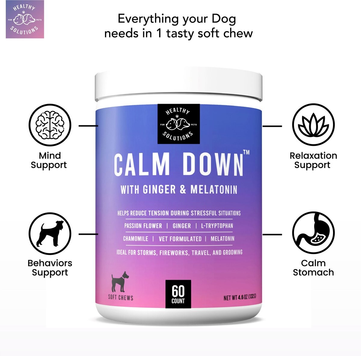 Healthy Solutions for Pets Calming Supplement for Dogs