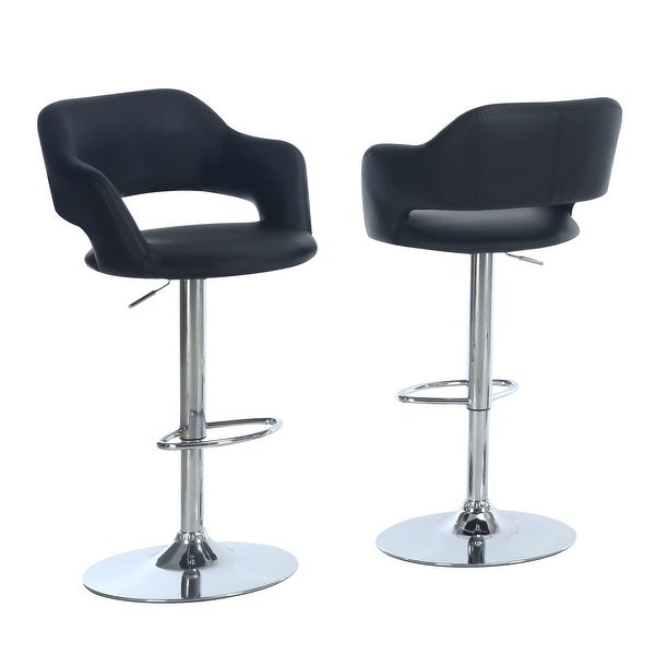 Black Chrome Metal Hydraulic Lift Barstool