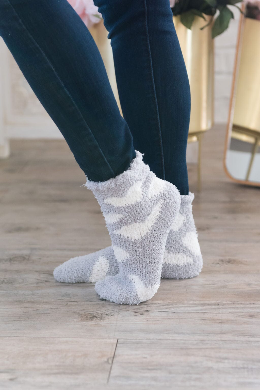 Fuzzy Heart Socks