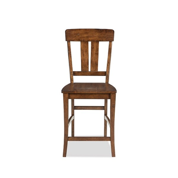 The District Copper Finish Splat Back 24 Inch Barstool (Set of 2)